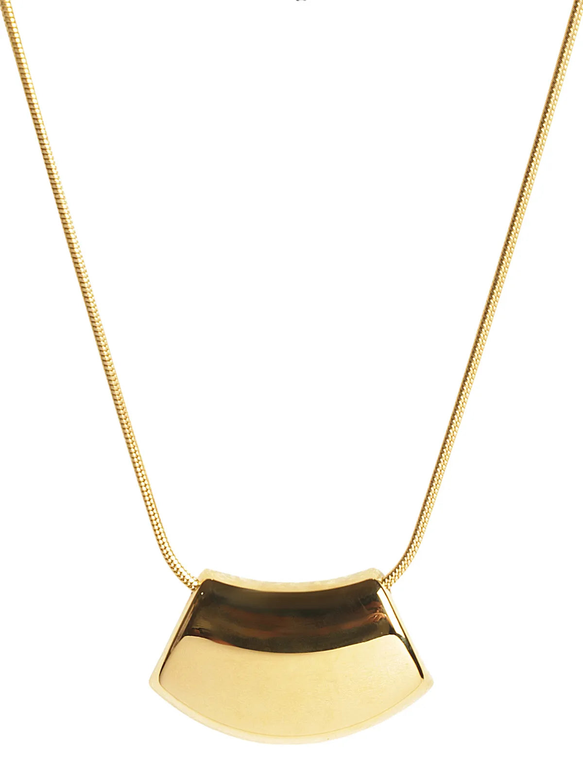 Women’s Gold Tone Solid Pendant Necklace Set – Daily & Party Wear