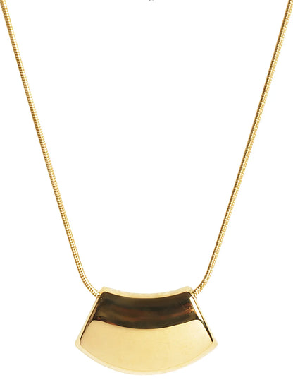 Women’s Gold Tone Solid Pendant Necklace Set – Daily & Party Wear
